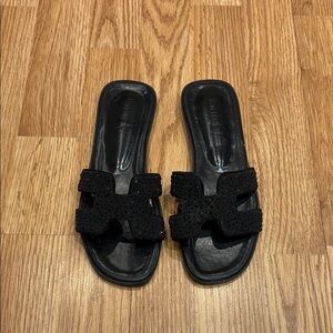 Elegant Black Slide Sandals
